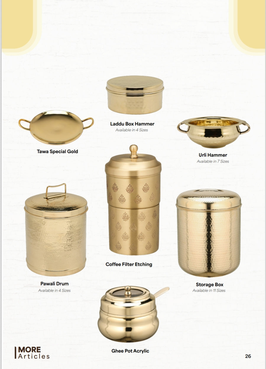 Traditional Brass Kitchenware and Storage Collection – Price on Request