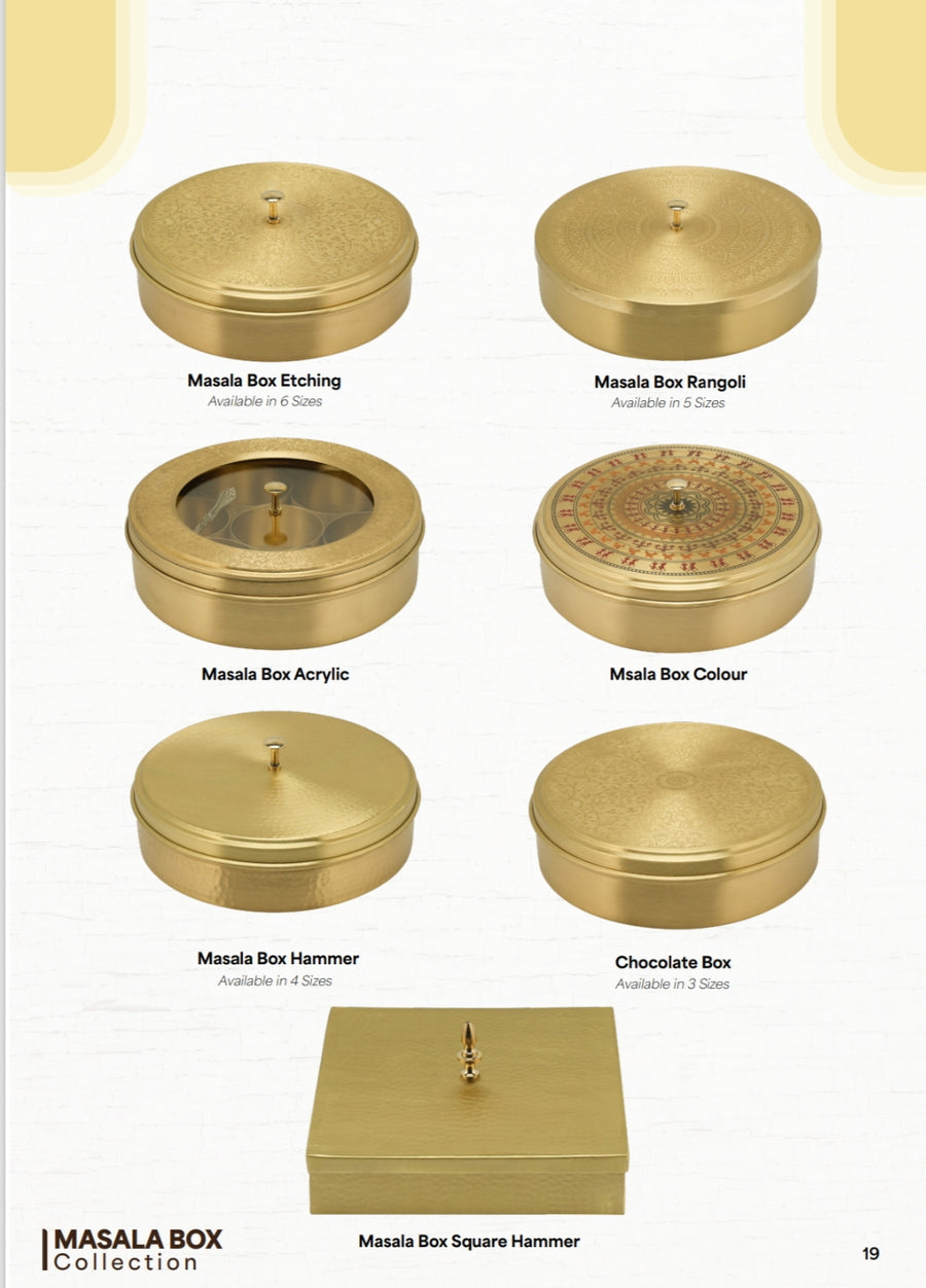 Traditional Brass Masala Box Collection – Price on Request