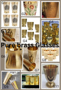 Pure Brass Peacock Design Drinking Glasses – Set of 4