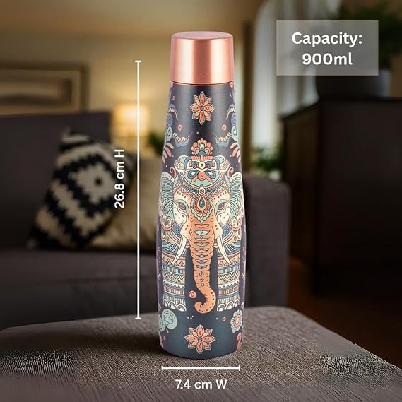 Premium Copper Bottle Gift Set with 2 Glasses