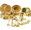 Premium Etched Brass Dinner Set – 51 Piece Luxury Set